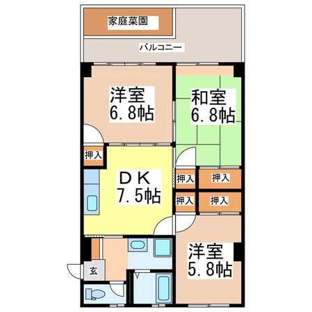 パークハイム和田の物件間取画像